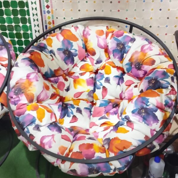 Fauteuil Papasan avec Coussin Floral